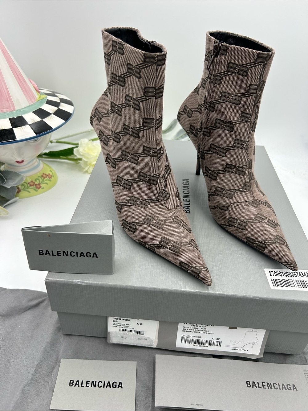 Women's Balenciaga so knife booties size 37 made in Italy